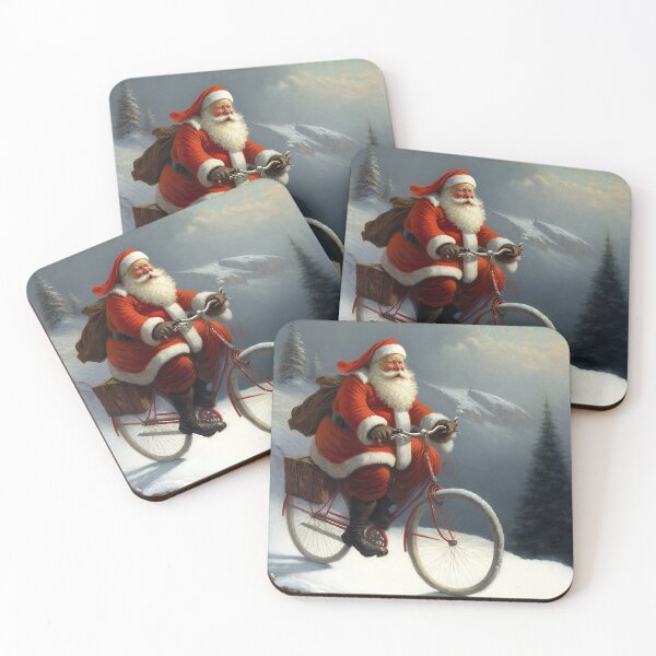 Item preview, Santa Claus Riding a Bike 04 designed and sold by CadenceArt.