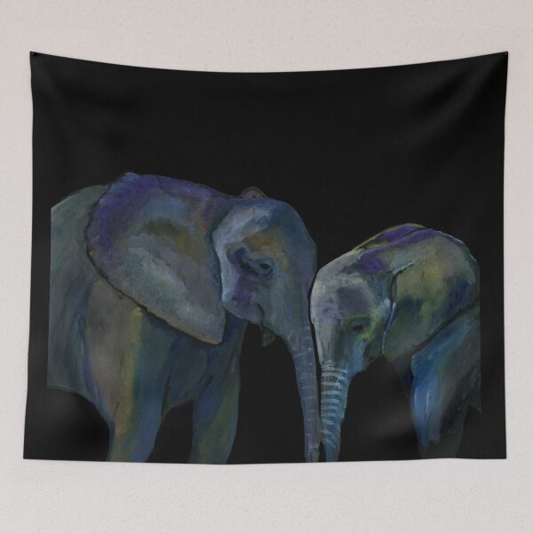 Item preview, Young Elephants | Watercolor Art by Sulazen designed and sold by SULAZEN.
