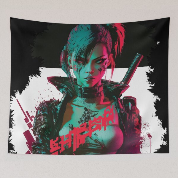Item preview, Cyberpunk girl: Ash designed and sold by ai-miilk.