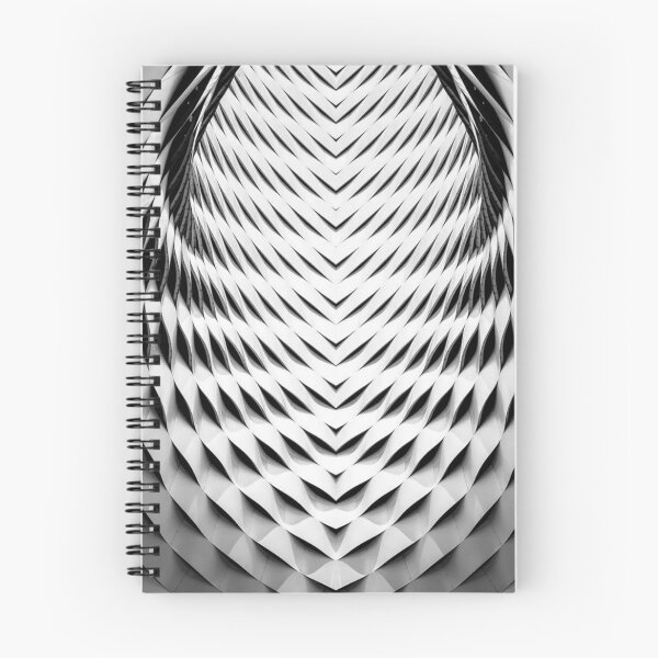 Aperçu de l'œuvre Structure incurvée en noir et blanc créée et vendue par MazingPatterns.