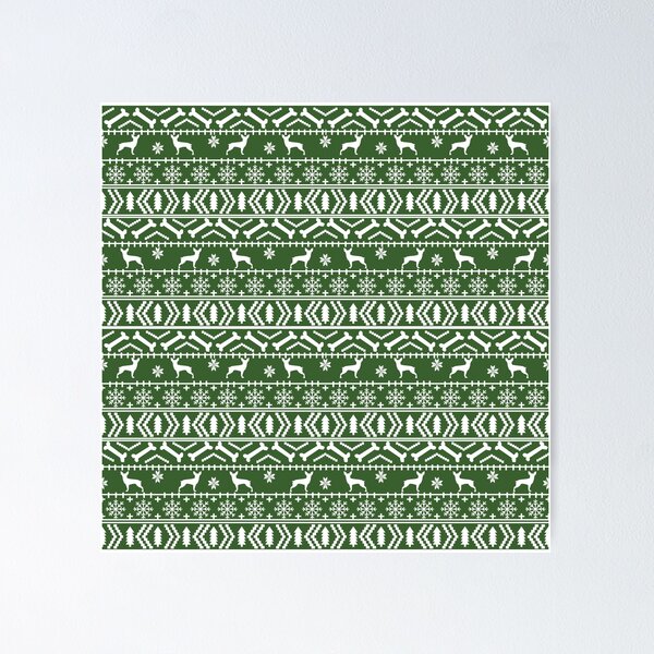 Item preview, Min Pin fair isle christmas holiday miniature doberman pinscher gifts  designed and sold by PetFriendly.