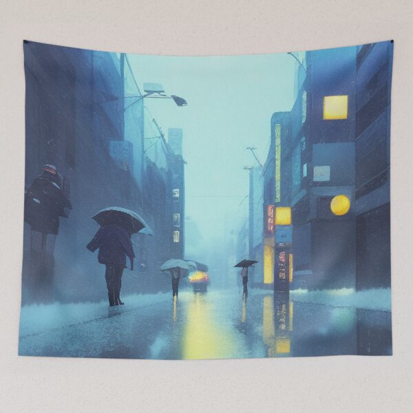 Item preview, A Light Snow in Nikko Japan - Lofi Vibe designed and sold by DesignerKin.