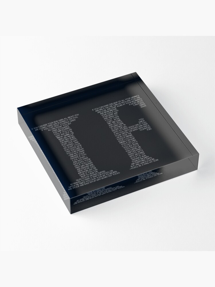 Thumbnail 3 of 5, Acrylic Block, IF poem | White designed and sold by gillianembers.