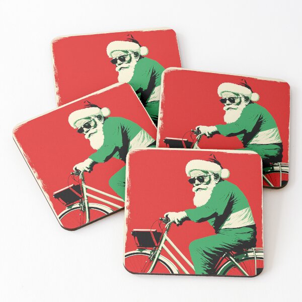 Item preview, Santa Claus Riding a Bike 06 designed and sold by CadenceArt.