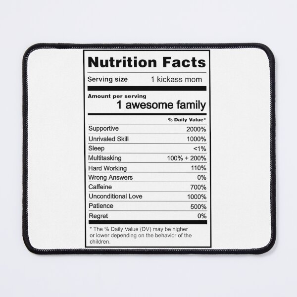 Item preview, Mom Nutrition Facts - Mother's Day - Gifts for Mom designed and sold by art-in-a-bottle.