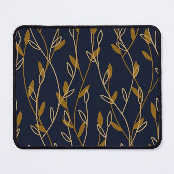 Item preview, Beanstalk - dark blue and ochre designed and sold by Trine Tollefsen.