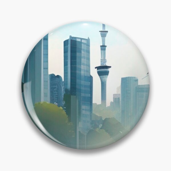 Item preview, Auckland Skyline Watercolour Painting designed and sold by Places On Earth.