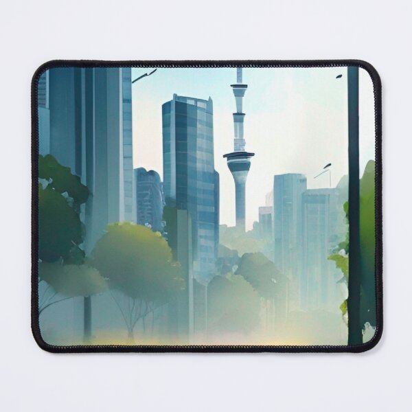 Item preview, Auckland Skyline Watercolour Painting designed and sold by Places On Earth.