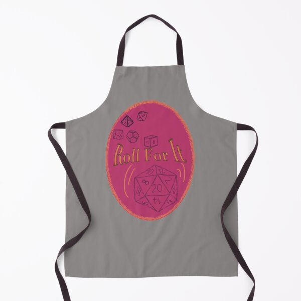 Item preview, Roll for It Peach Text on Pink Badge - TTRPG designed and sold by jolabrese.