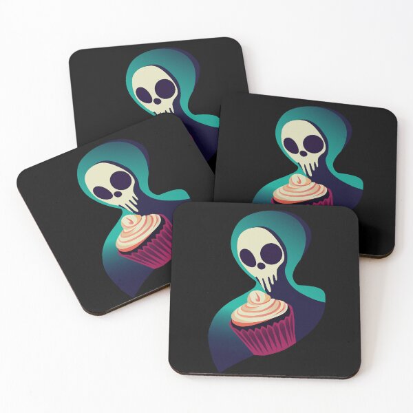 Item preview, Skelly Ghost with Chocolate Cupcake, Minimalist, Halloween, Autumn designed and sold by ComfyDays.