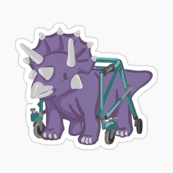 Item preview, Purple Dino with Teal Rear Walker designed and sold by InclusiveDinos.