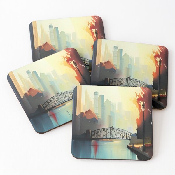 Item preview, Sydney harbour bridge painting designed and sold by Places On Earth.