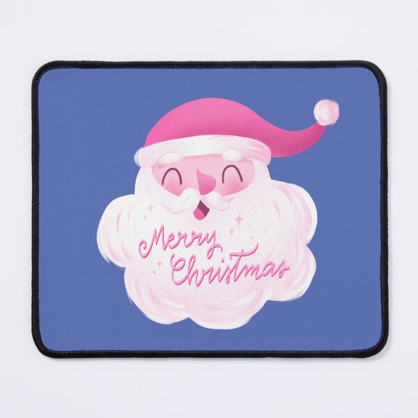 Item preview, Retro Vintage Pink Santa Claus - Merry Christmas -Blue designed and sold by AlessiaUrsoArts.