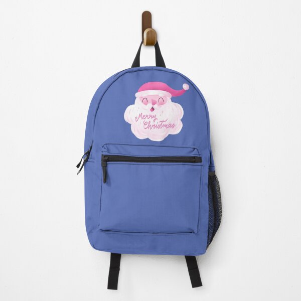 Item preview, Retro Vintage Pink Santa Claus - Merry Christmas -Blue designed and sold by AlessiaUrsoArts.