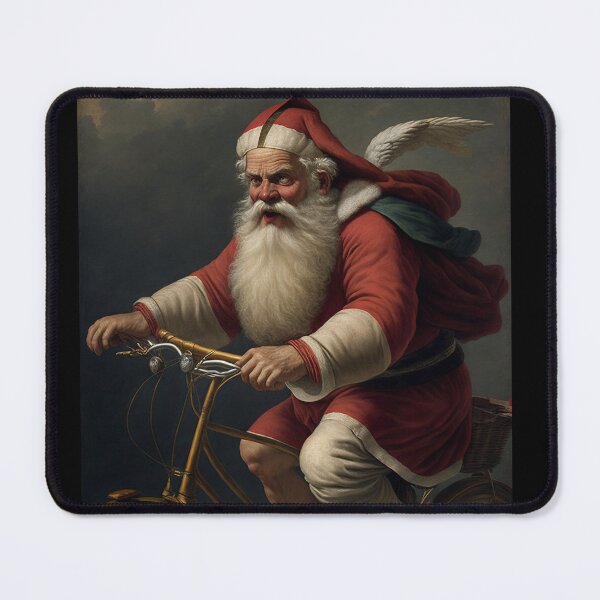 Item preview, Santa Claus Riding a Bike 10 designed and sold by CadenceArt.