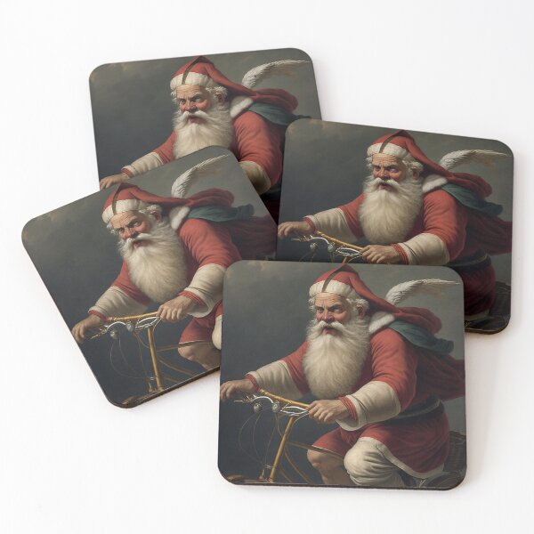 Item preview, Santa Claus Riding a Bike 10 designed and sold by CadenceArt.