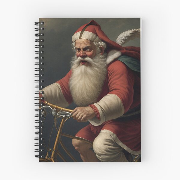 Item preview, Santa Claus Riding a Bike 10 designed and sold by CadenceArt.