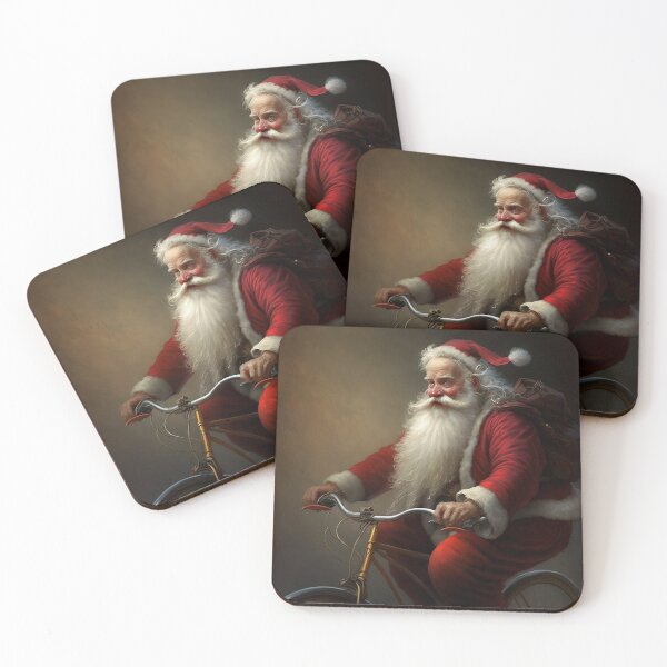 Item preview, Santa Claus Riding a Bike 12 designed and sold by CadenceArt.