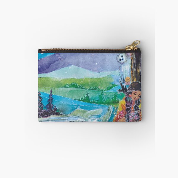 Item preview, Meditative Nature Child By The River, Whimsical Watercolor Wall Art designed and sold by BohemiWANDERS.