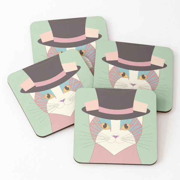 Item preview, Mr Meow Esquire the cat in a  hat designed and sold by PinkCampion.