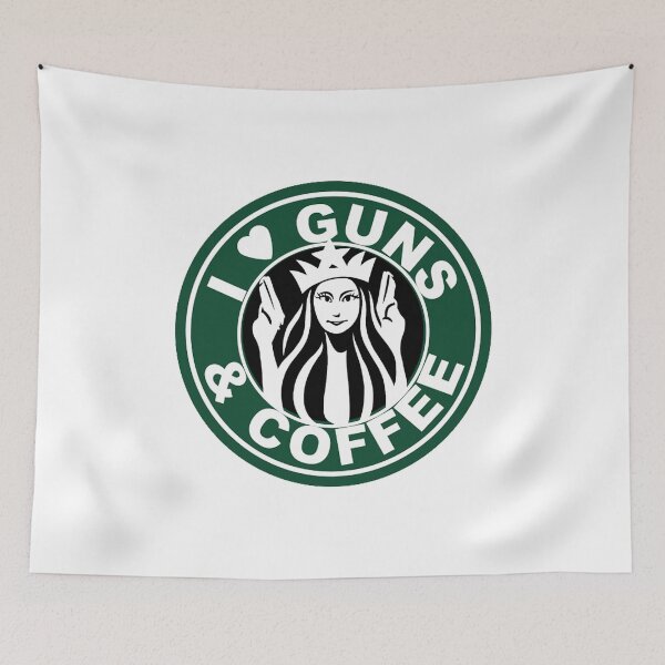 Item preview, i love guns and coffee designed and sold by hotifroti.