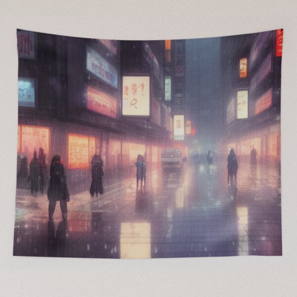 Item preview, Raining in Nagasaki Japan - Lofi Vibe designed and sold by DesignerKin.