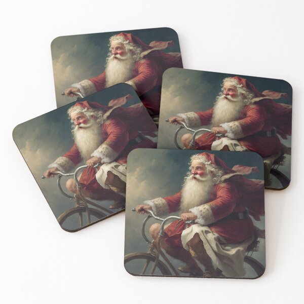 Item preview, Santa Claus Riding a Bike 15 designed and sold by CadenceArt.