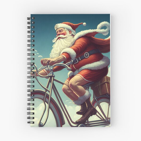 Item preview, Santa Claus Riding a Bike 16 designed and sold by CadenceArt.