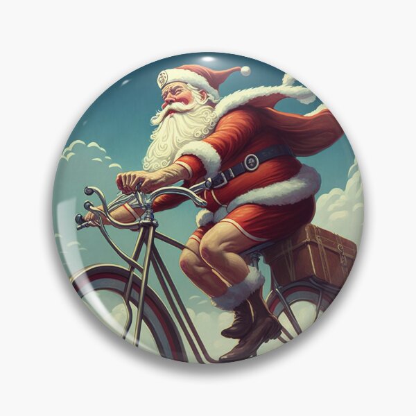Item preview, Santa Claus Riding a Bike 16 designed and sold by CadenceArt.