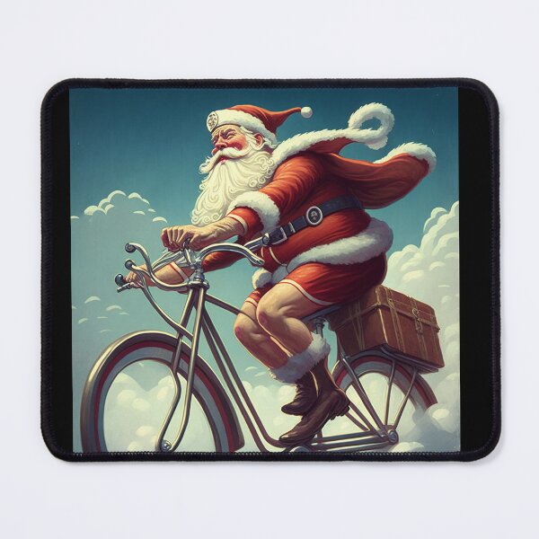 Item preview, Santa Claus Riding a Bike 16 designed and sold by CadenceArt.
