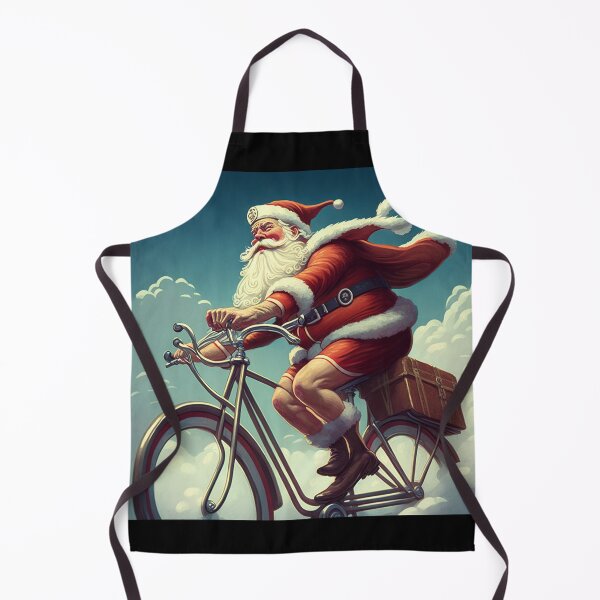 Item preview, Santa Claus Riding a Bike 16 designed and sold by CadenceArt.