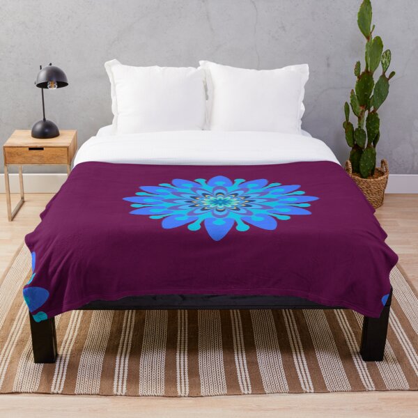 Item preview, Blue flower pattern purple designed and sold by Bakkia.