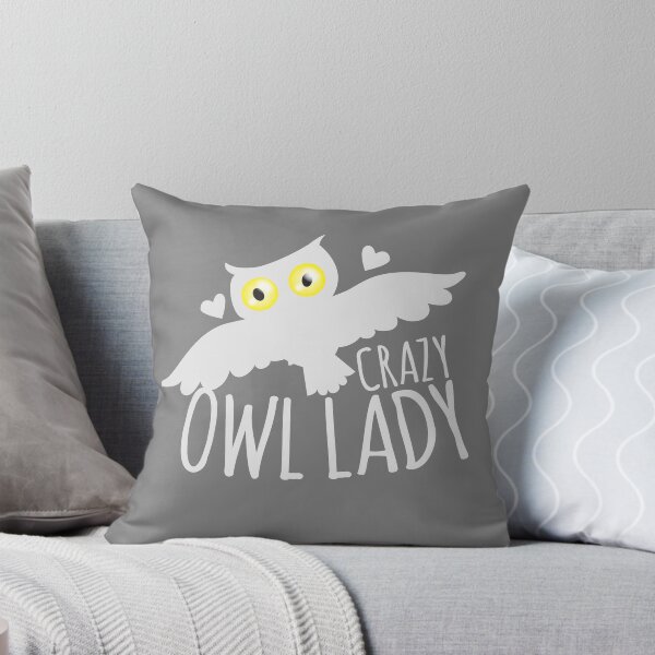 Item preview, Crazy owl lady (white snowy owl) designed and sold by jazzydevil.