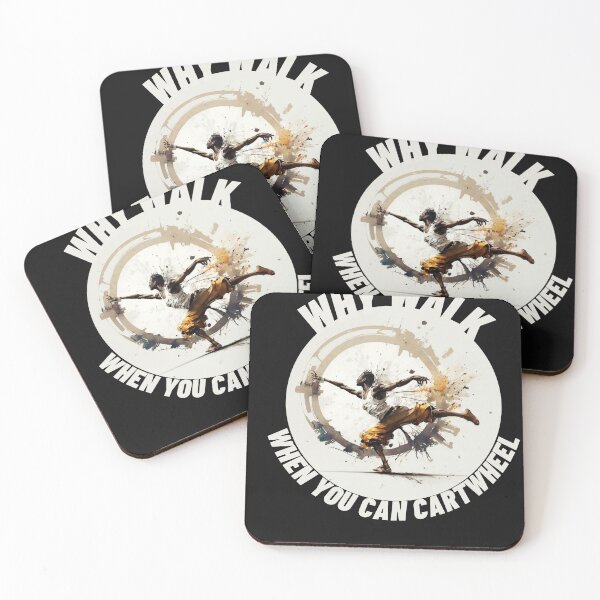 Item preview, Grey Why Walk When You Can Cartwheel designed and sold by TheCreativeFab.