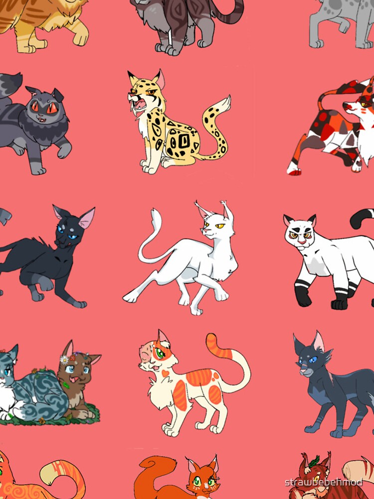 Warrior cats pattern 2 Sticker for Sale by strawbebehmod