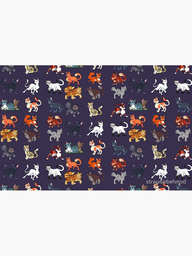 Warrior cats pattern 2 Sticker for Sale by strawbebehmod