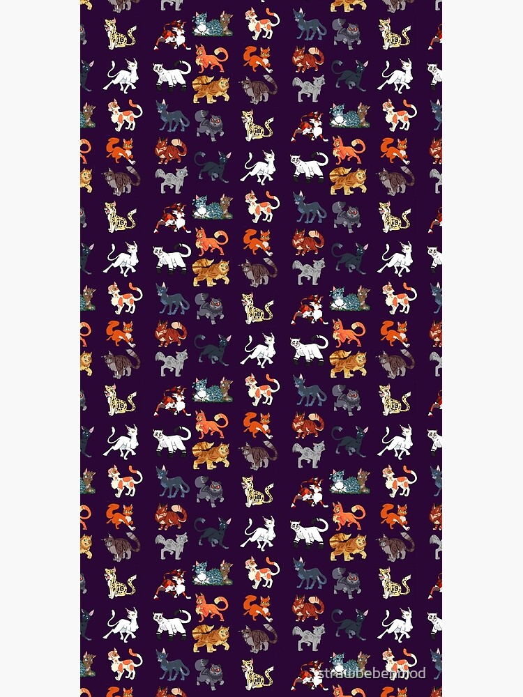 Warrior cats pattern 2 Sticker for Sale by strawbebehmod