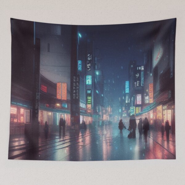 Item preview, Raining in Sendai Japan - Lofi Vibe designed and sold by DesignerKin.