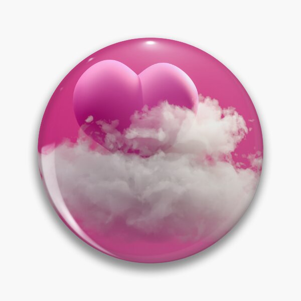 Item preview, A pink heart on a cloud in front of a pink background designed and sold by GuerillaDesign.