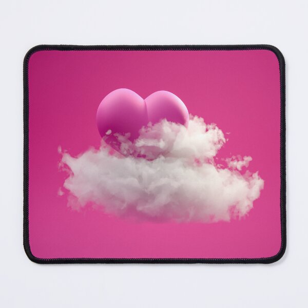 Item preview, A pink heart on a cloud in front of a pink background designed and sold by GuerillaDesign.