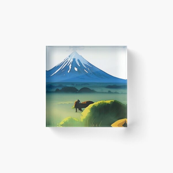 Item preview, Mount Taranaki Watercolor Painting designed and sold by Places On Earth.