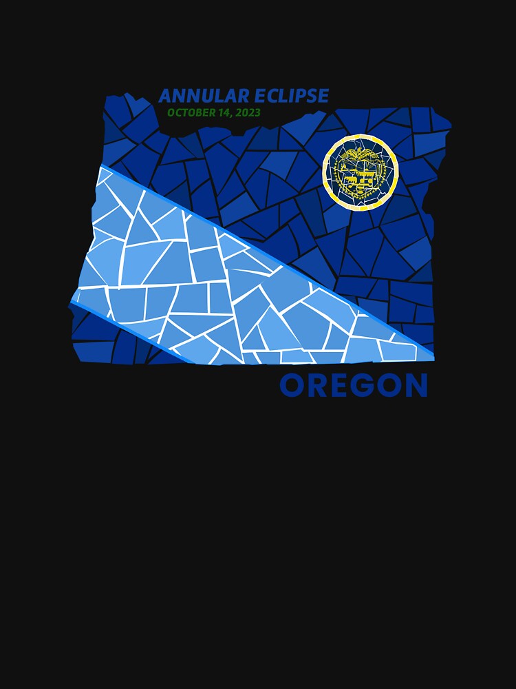 Artwork view, Oregon Annular Eclipse 2023 designed and sold by Eclipse2024