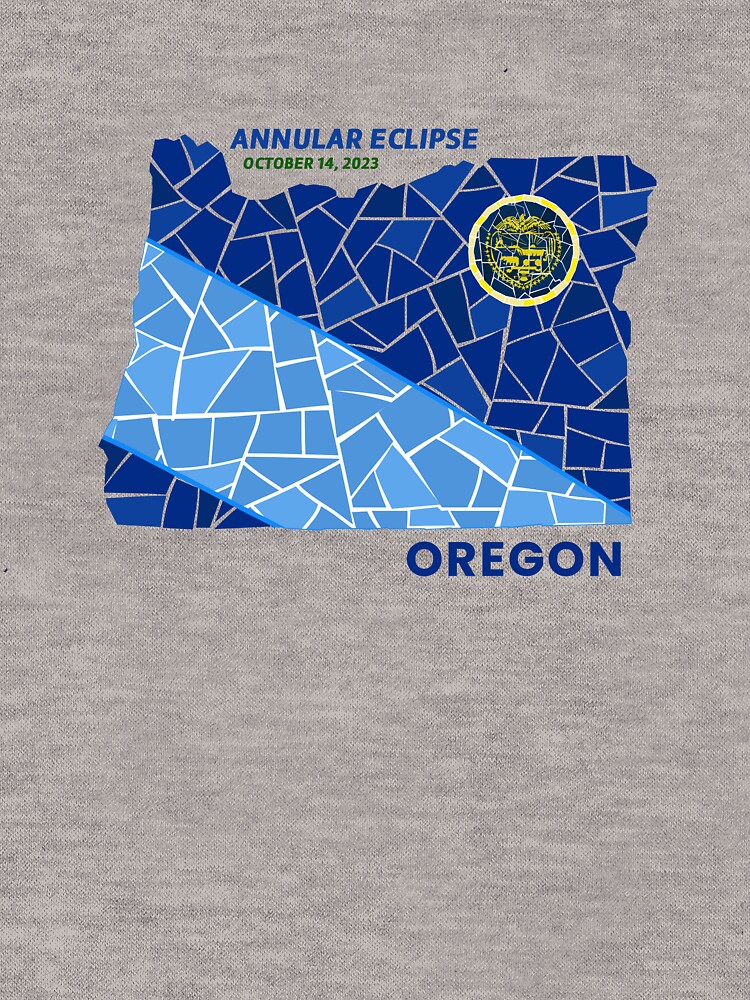 Thumbnail 5 of 5, Lightweight Hoodie, Oregon Annular Eclipse 2023 designed and sold by Eclipse2024.