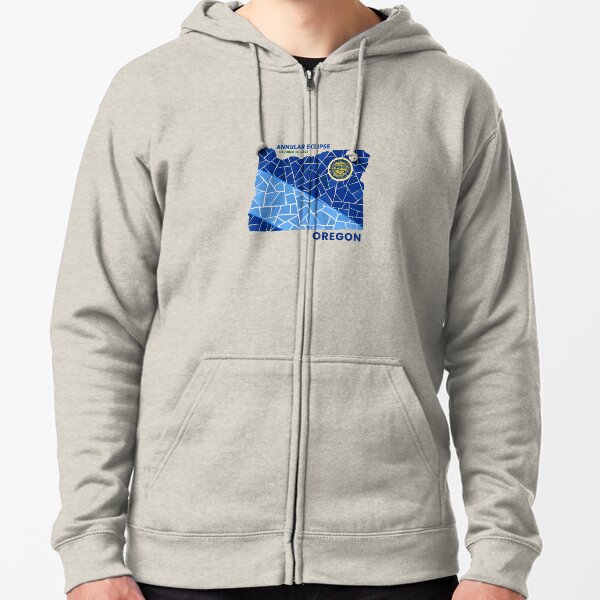 Oregon Annular Eclipse 2023 Zipped Hoodie