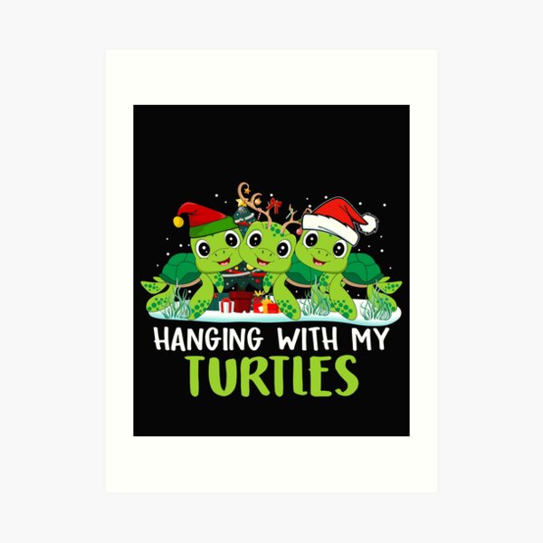Christmas Turtle T-Shirt, Dear Santa Just Bring Turtles Santa Hat Star Gift for Turtle lovers, Turtle Owners