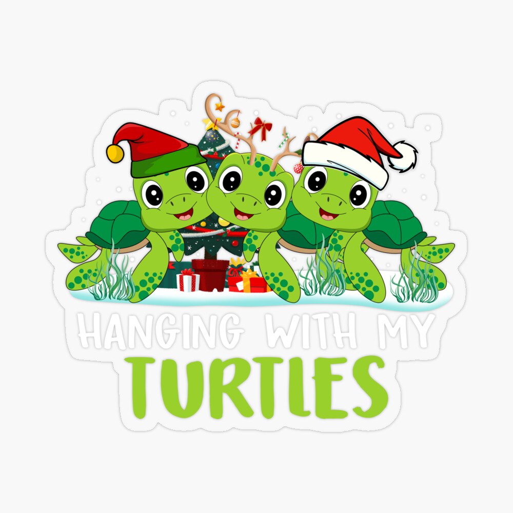 Christmas Turtle T-Shirt, Dear Santa Just Bring Turtles Santa Hat Star Gift for Turtle lovers, Turtle Owners