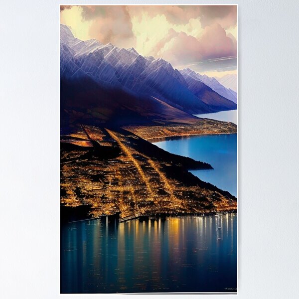 Item preview, Queenstown New Zealand Skyline designed and sold by placesonearth.