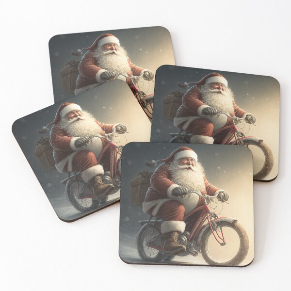 Item preview, Santa Claus Riding a Bike 25 designed and sold by CadenceArt.