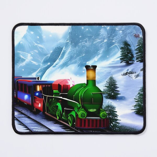 Item preview, Train to the North Pole with magical nature wallpaper designed and sold by The Love Quill.