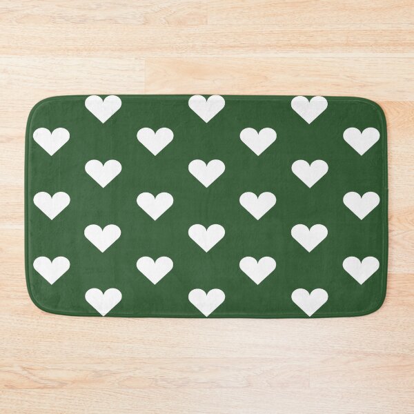 Item preview, Medium WHITE & PINE GREEN LOVE HEARTS designed and sold by RachelMacht.